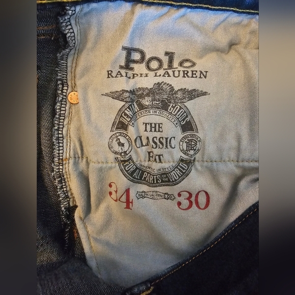Polo Ralph Lauren Dark Wash Classic Fit Jeans Size 34/30 - Picture 5 of 11
